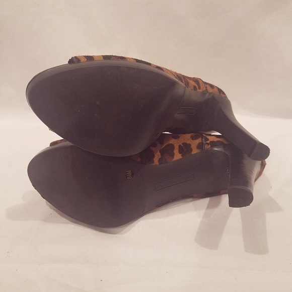 Banana Republic Animal Print OpenToe Bootie Sz 8.5 - Picture 6 of 6